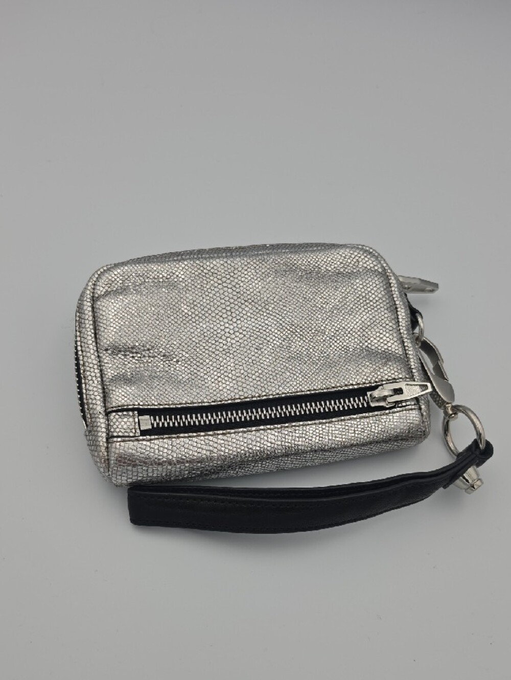 Alexander Wang Metallic Silver Small Wristlet Clutch W/ Silver Hardware (EUC)🩶 - Picture 13 of 15